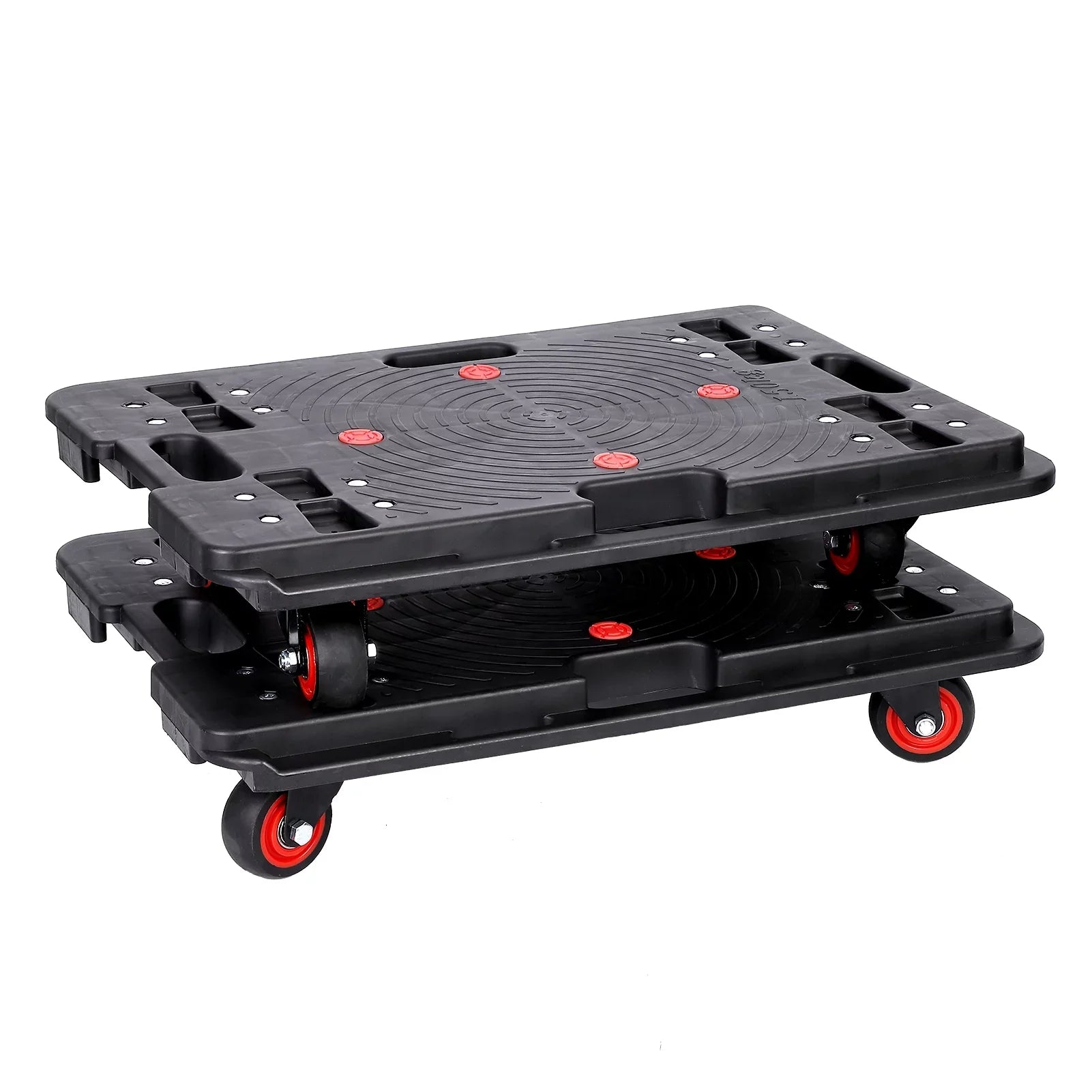 Rotate Portable Cart Homhougo—2PCS Capacity Trolley 4 Transport Travel Luggage 330 Truck Home Wheels Folding Office Lbs for 2pcs Black Hand
