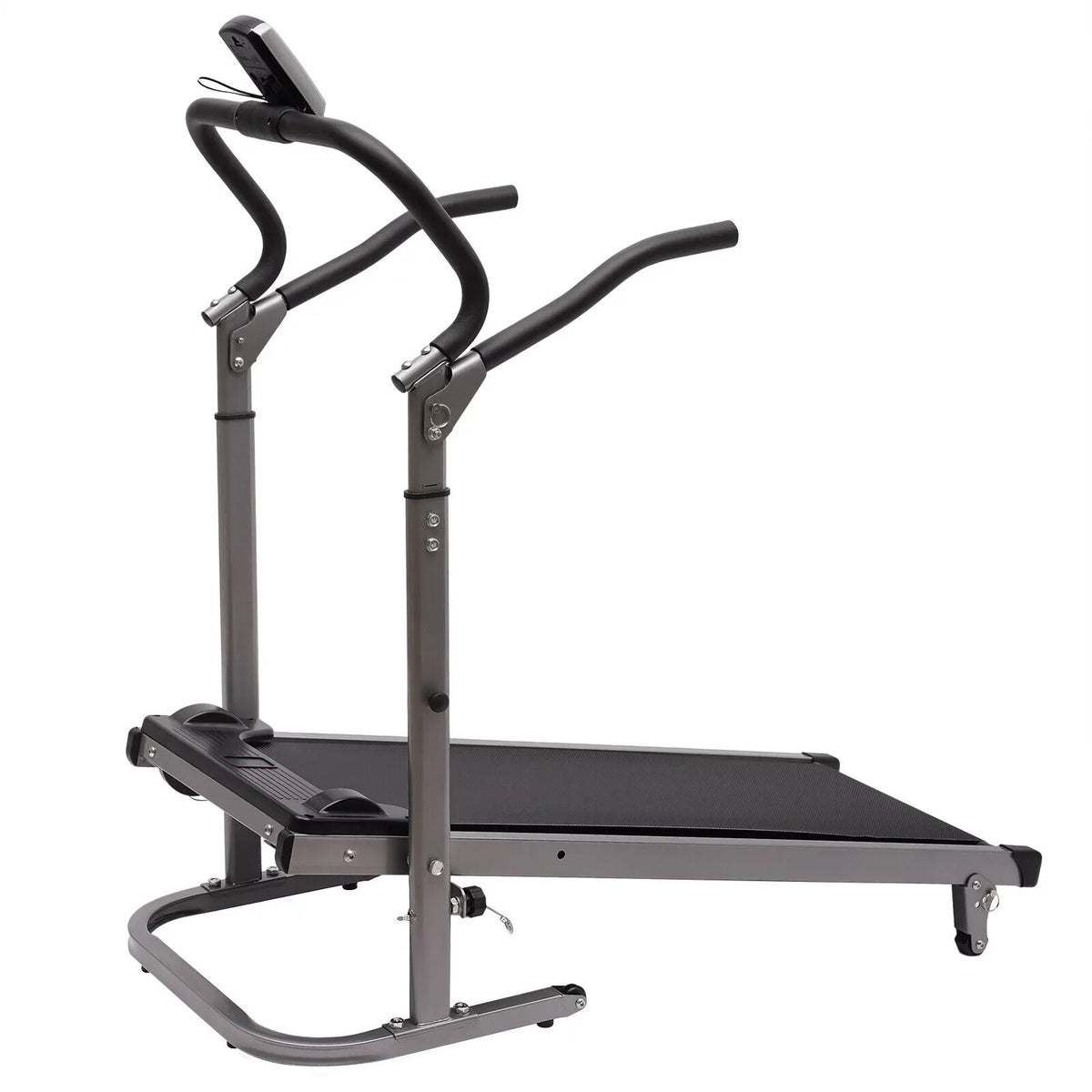 Incline (Black) Foldable LED ZhdnBhnos with Walking Treadmill Monitor 264.55lbs Home Machine Compact Running Gym