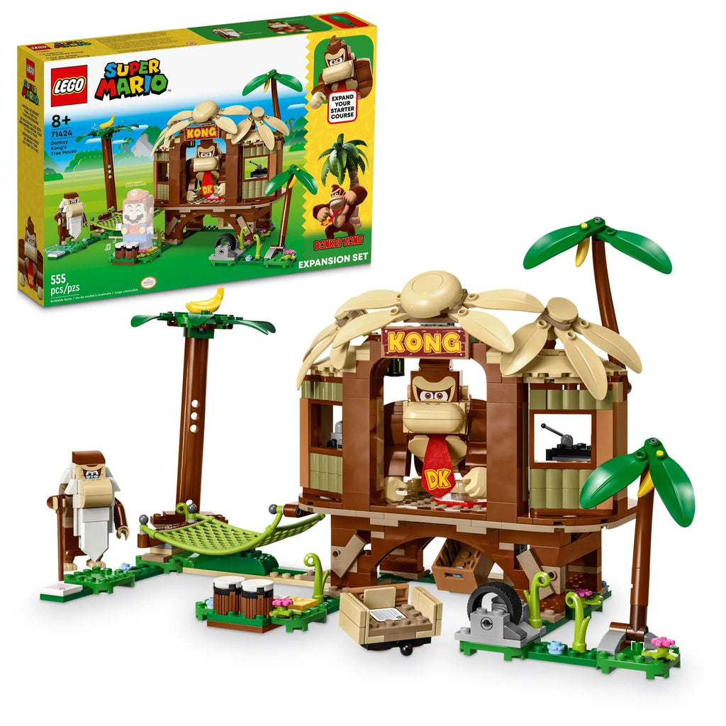 Kong’s Birthday Buildable Super and Donkey 2 Mario Old Expansion Kong Collectible Fun Kong, Donkey Cranky Year Kids, 8-10 Set, for Mario Super Figures 71424 Gift House Tree Game with
