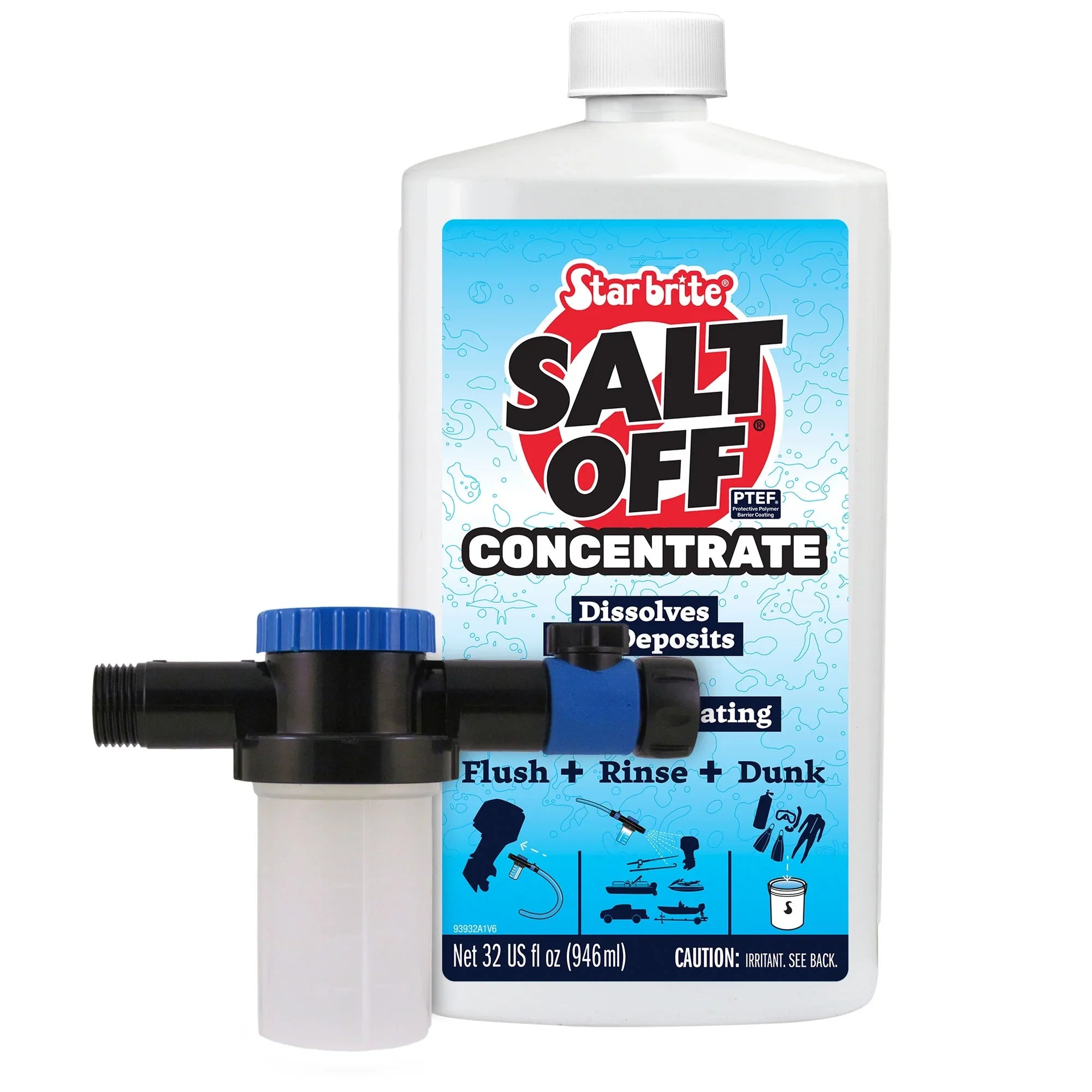 Applicator Vessel Outboard with Concentrate Ultimate & - - Flush Engine for Salt & Kit Perfect Marine Salt (094000) Flush Salt . Washing Remover Deposits Motor Away Off - 32