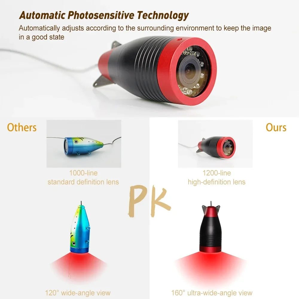 Sea Fishing Lake Perfect 7 Clear Crystal with User-friendly Portable Imaging, Finder Camera Enthusiasts Design, Erchang Kayak Underwater Fishing for - Boat Fishing for Inch Fish