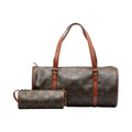 M51385 (Old) PVC Handbag Ladies Brown 30 Leather Monogram Papillon (Good) Pre-Owned