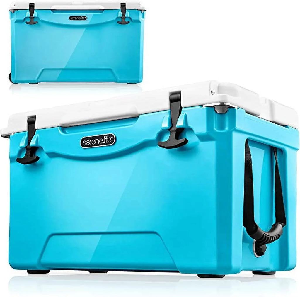 to Box Cooler Cans, SereneLife Heavy Duty Up 5 35-Quart Ice Blue 63 Up to Keep Portable Holds Days,