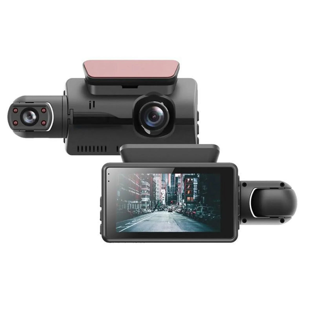 And Cameras Dual Dash Rear WIFI Interior With DVR 3 Front Night And Vehicle GPS 1080P DashCam Auto Camera Cam Car Lens