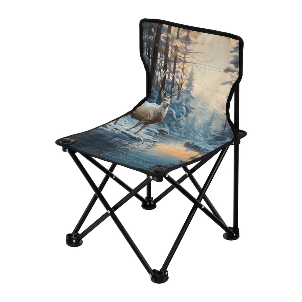 Chair Portable Carry with Lawn for Fishing Beach Chair Chair Kids Winter Camping Bag Deer Folding Forest Outdoor in Small Chair