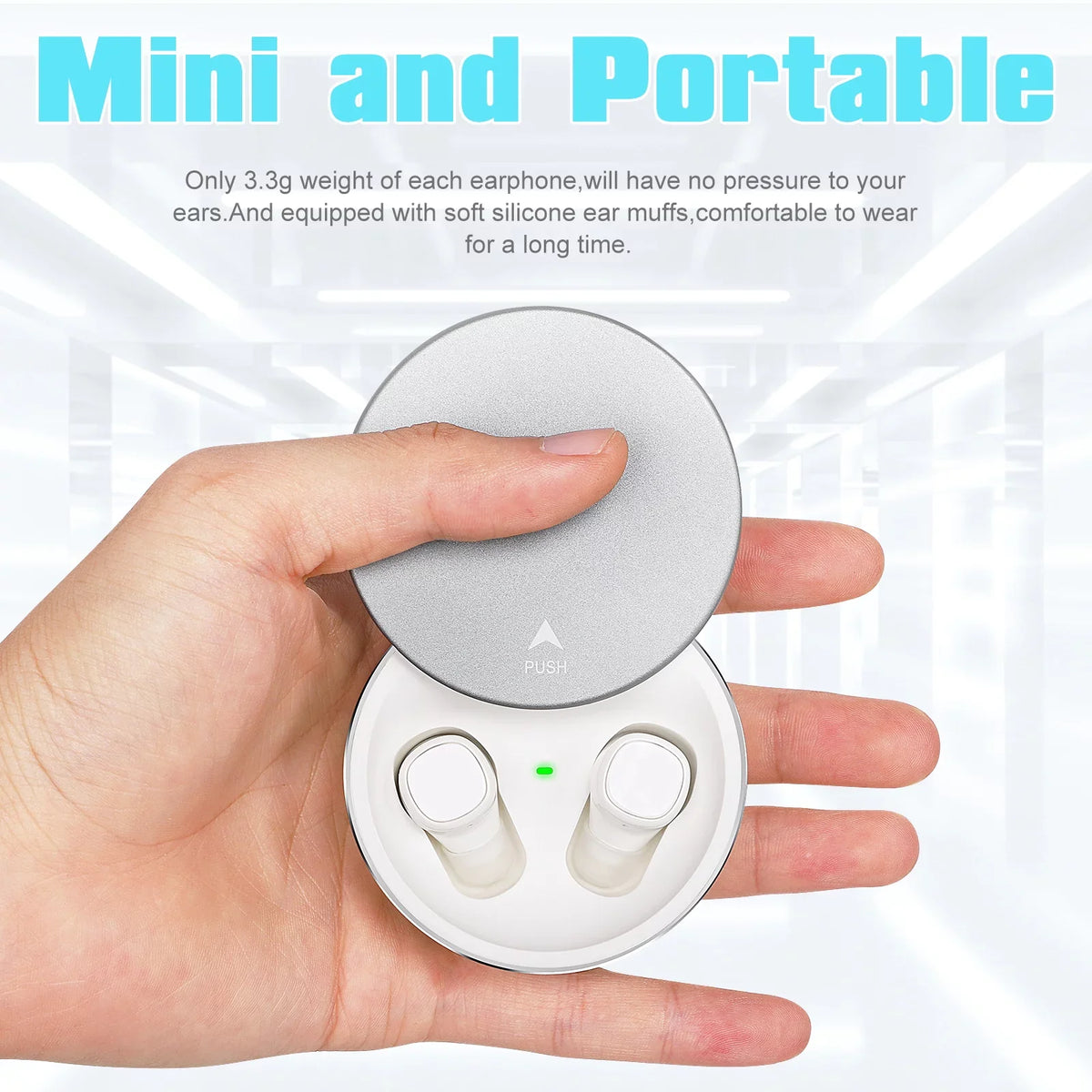 Headphones L1 Mic Earbuds in-Ear Wireless Mic Built-in 5.0 For Control Bluetooth Wireless True X7 Earbuds Deep IPX5 UrbanX Sports Earphones Xperia Touch with Bass Waterproof