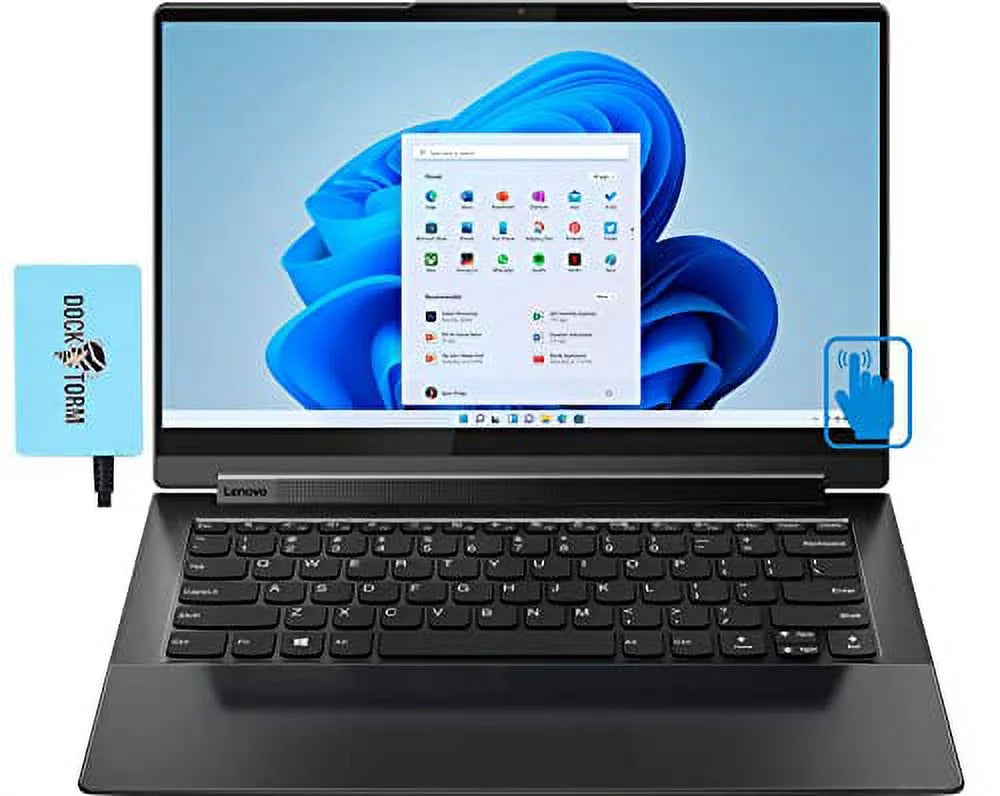 8GB Webcam, 2022 9i Intel Touchscreen , , i7-1185G7 w/Hub 2-in-1 Win Iris 10 Xe, 256GB 5.1, Home) Backlit 6, Yoga 4-Core, -14.0" Lenovo Fingerprint, Laptop , (Intel WiFi