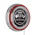 with Cave Double Analog Accessories (Red) Wall Black or Clock-Jeep Rung Legend Man Willys Garage, Chain-Pub, Clock Pull Neon