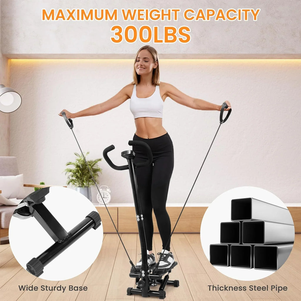 with Mini Stair Machine Stepper or Adjustable Fitness Handle Stepping Bands, Resistance Without Signature with Stepper