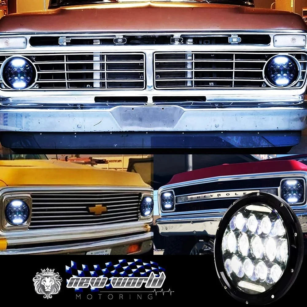 Jeep Eyes Hi/Lo Halo H6014 with for Headlights 2PCS 7 H6017 Wrangler H6024 Angel Inch H6015 Beam
