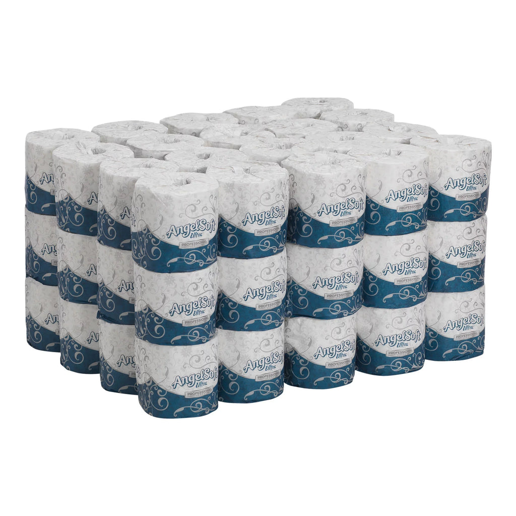 Professional Carton Soft, - For / Angel - Ply 4.50" x Soft Series 60 Sheets/Roll 4.05" - Toilet Restroom 400 - - Paper Ultra by White Septic 2 Absorbent Embossed Safe, -