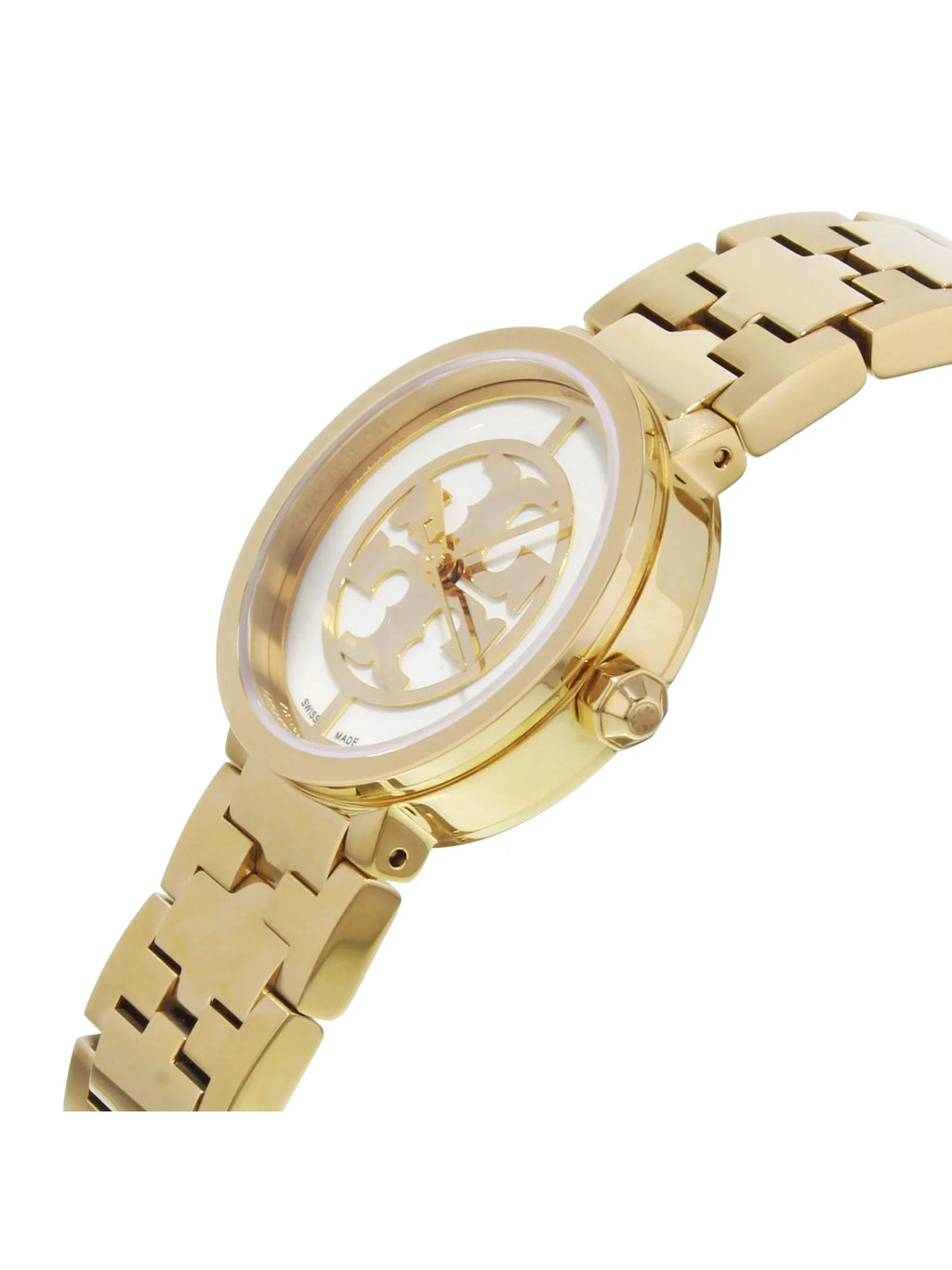 Gold Stainless Quartz Pre-Owned Tone (Good) TRB4030 Reva Ladies 21mm Watch Tory Steel Burch