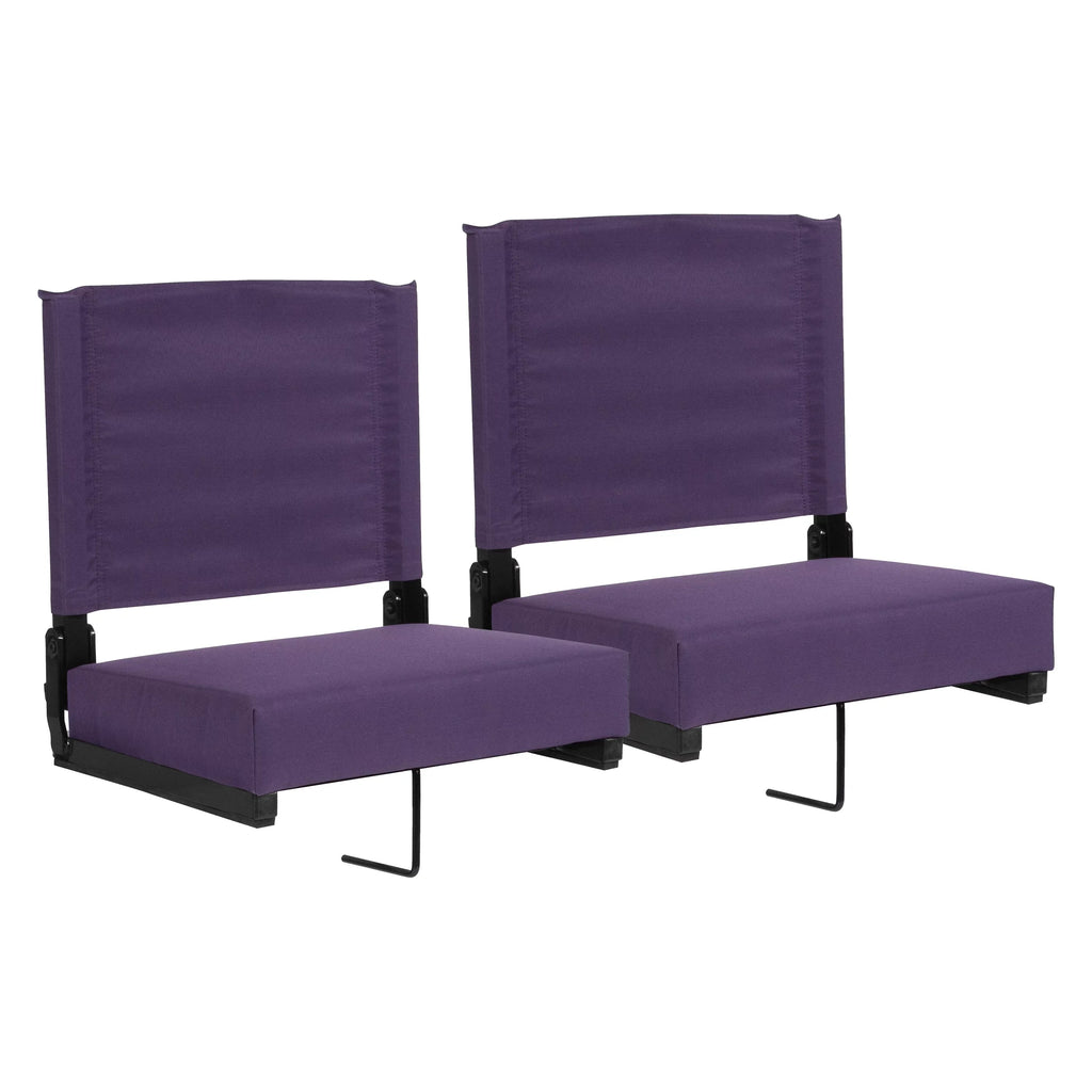 Lightweight of Stadium Set Chair 2 BizChair with 500 Dark lb. Seat, Ultra-Padded Purple Rated