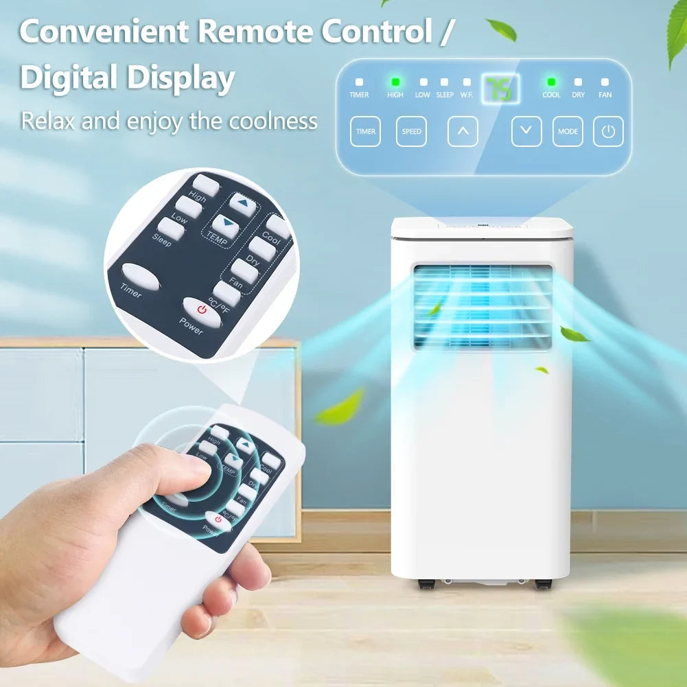 LifePlus Fan Kit Indoor Dehumidifier Conditioner Window Remote Unit W/ NPL-06C Air AC Bedroom Portable BTU Room 10,000 Freestanding