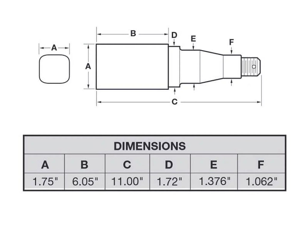 Tapered - To Pair Inch Assemblies Spindles on Stock Square &amp; Trailer Bearings 5-Bolt 1-1/16 5 of Hub Includes Inch Inch (2) 1-3/8