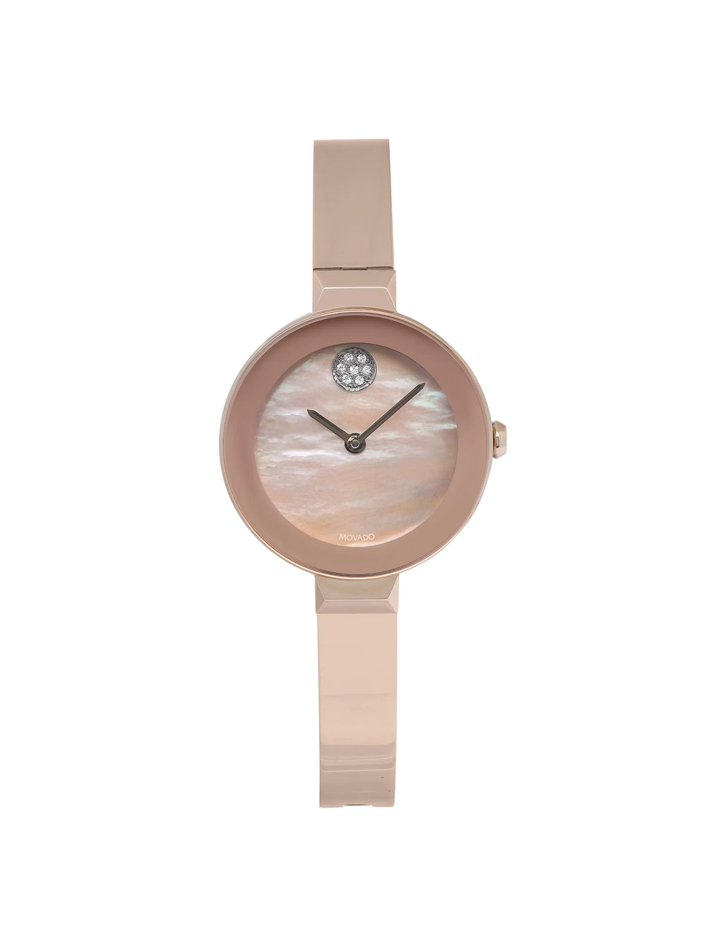 Tone Dial 3600628 Quartz Gold Bold Movado Watch 28mm Steel MOP Ladies Rose