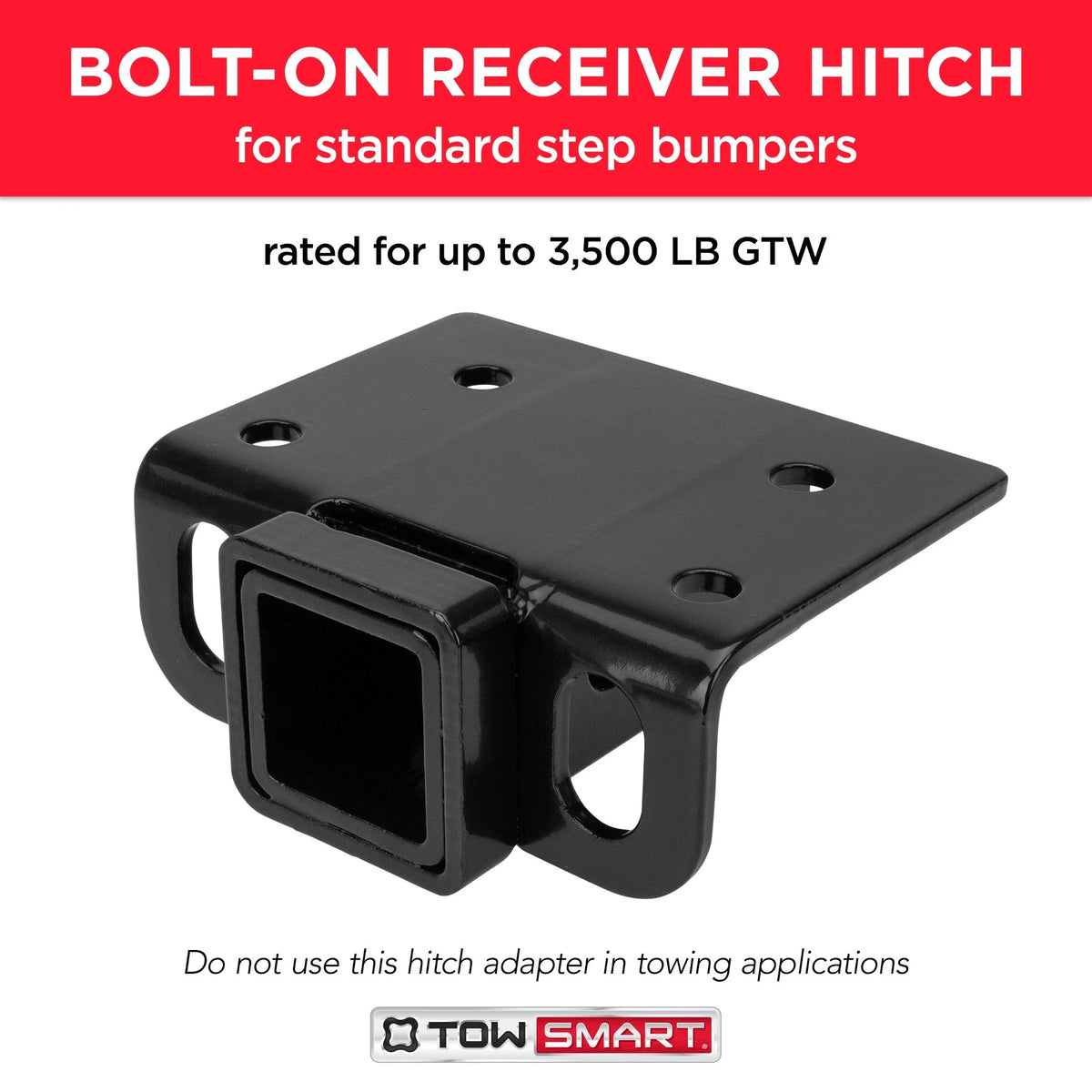 TowSmart Receiver Class Opening, 2" II Receiver Bumper 7285 Hitch Black Step