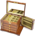 2 Gemstone Case Swing-out W/ 4 Drawers and Storage Case layers Display Wooden Cabinets MONIPA 4 Jewelry