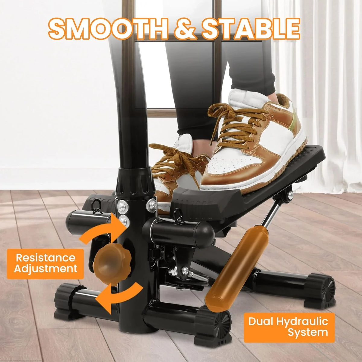 with Mini Stair Machine Stepper or Adjustable Fitness Handle Stepping Bands, Resistance Without Signature with Stepper