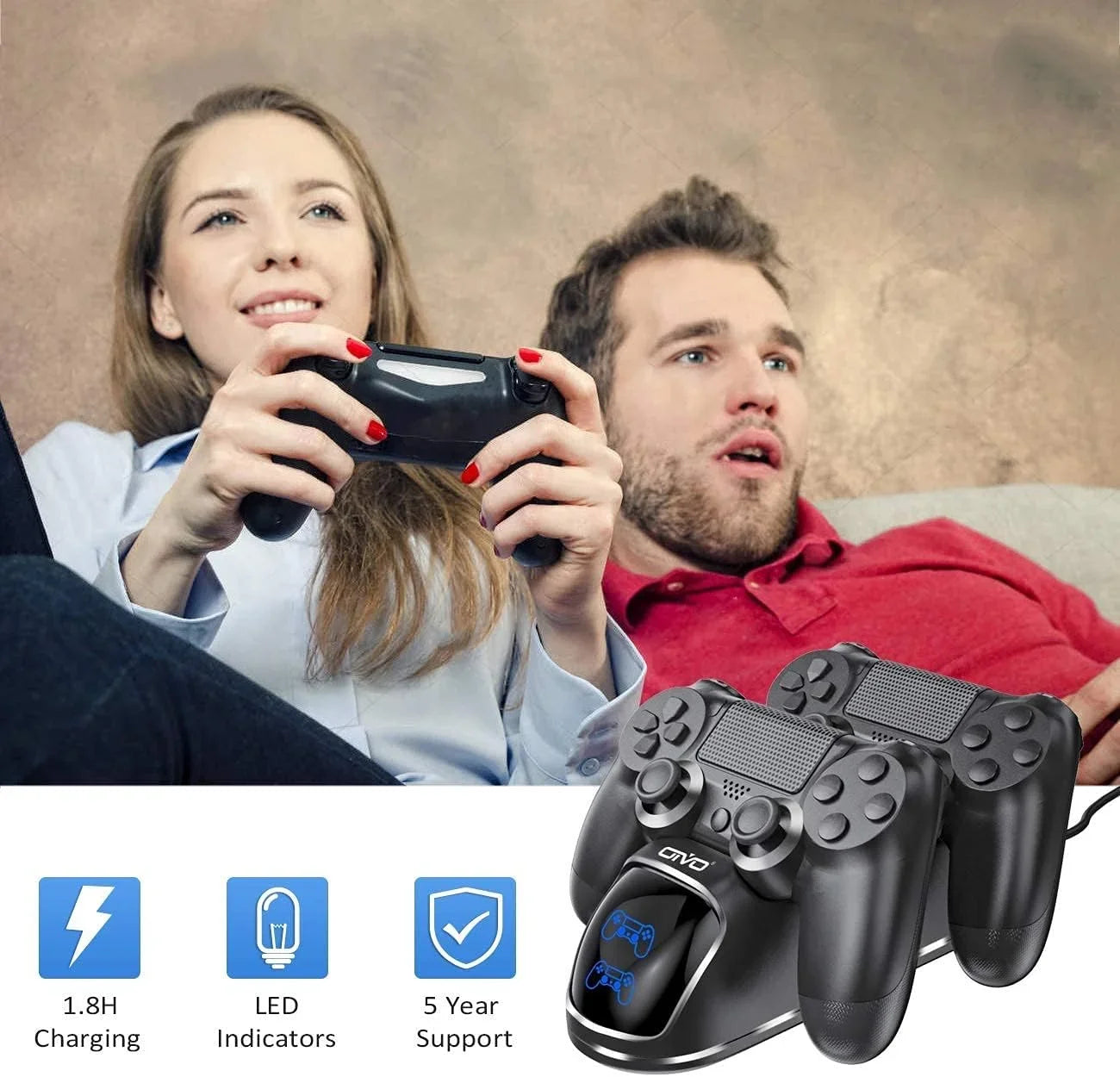 1.8Hrs Station, Charger Charging Charger Controller Charging Playstation 4 Station Controller Replacement Dock Dock, PS4 PS4 4 Dualshock for