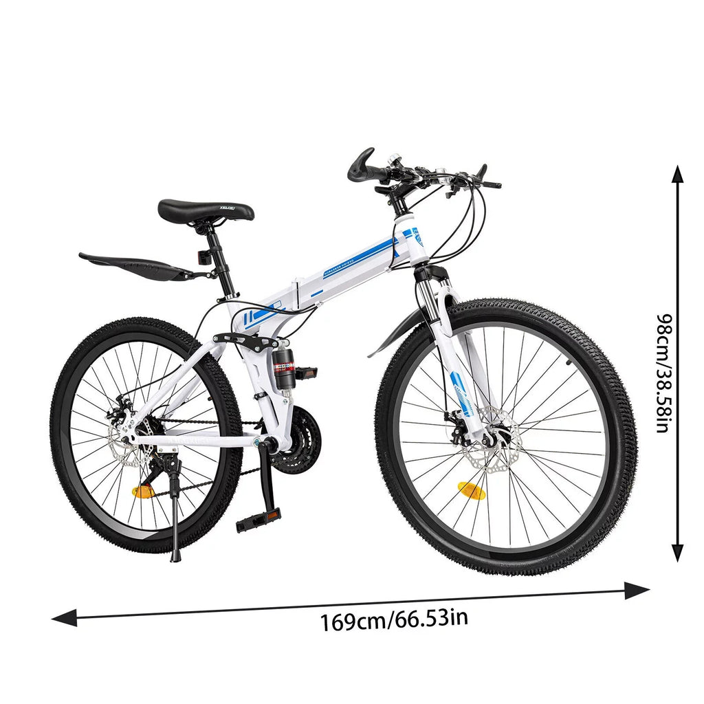 Disc Brake Mountain Speed Dual School 26" Bicycle Folding 21 Men Bikes Bike