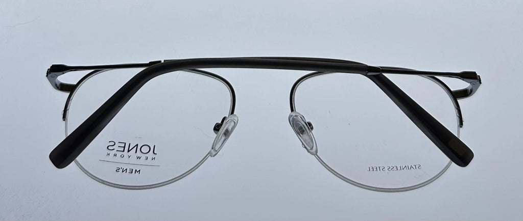 Mens 53mm New Frame. Jones J359. Rimless Aviator York Eyewear Gunmetal Metal