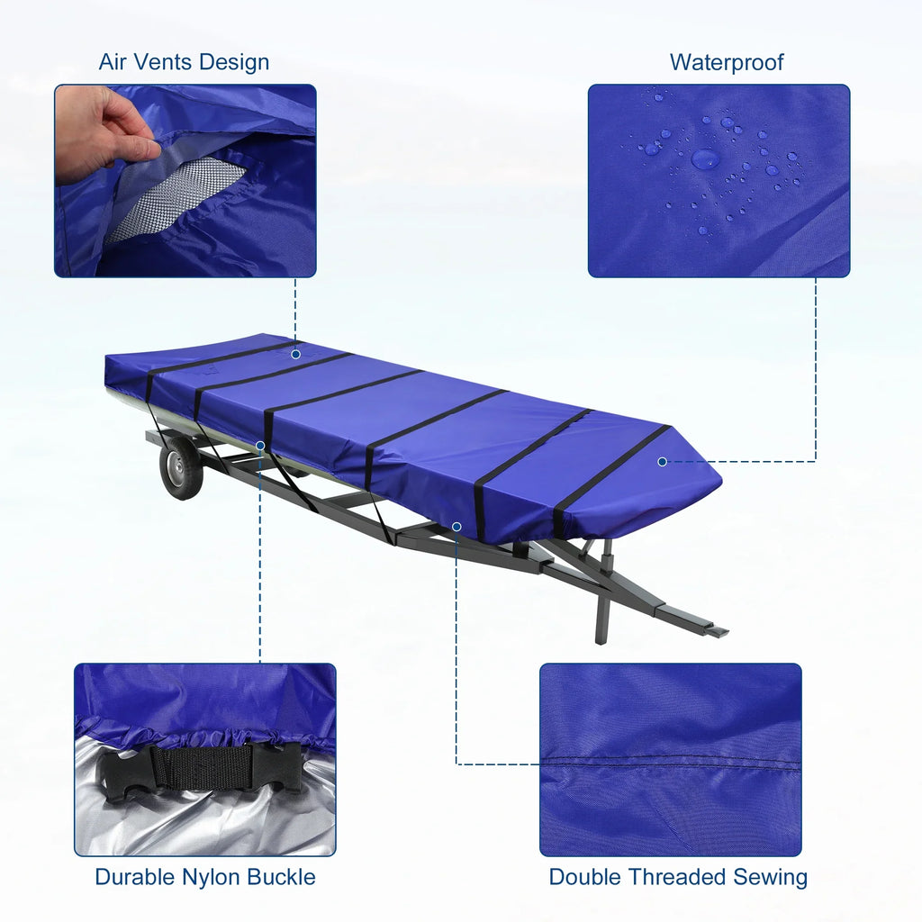 Polyester Jon Air Resist 210D Vessel Vessel Shield 14'-16'x70'' Sunshine Set Shield Blue Moistureproof 1 Vents