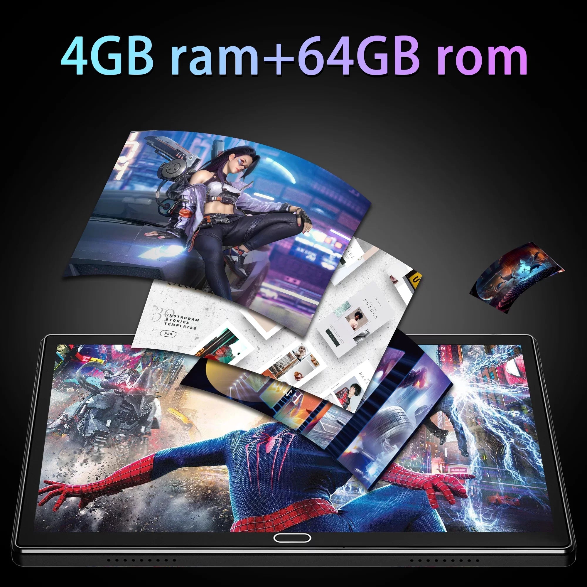 Bluetooth Cellular 64GB Octa 4GB Tablet Android Ram Tablet 10" Arm Wifi Gps Core 11 Keyboard with Rom