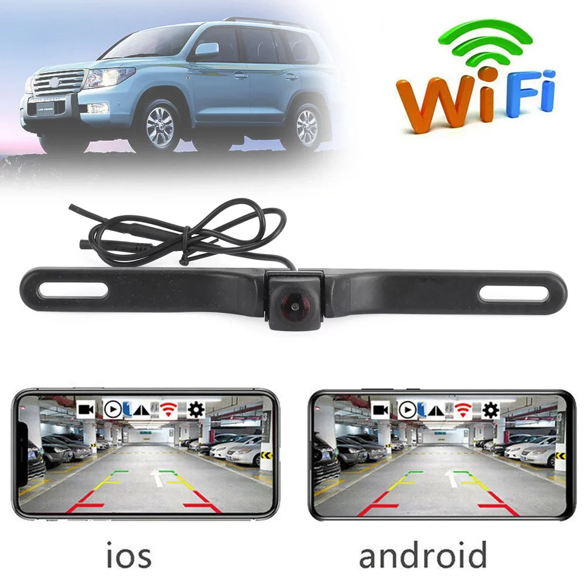 Rear iPhone Android Wireless 170 Camera WiFi Car Cam View Fit For Backup
