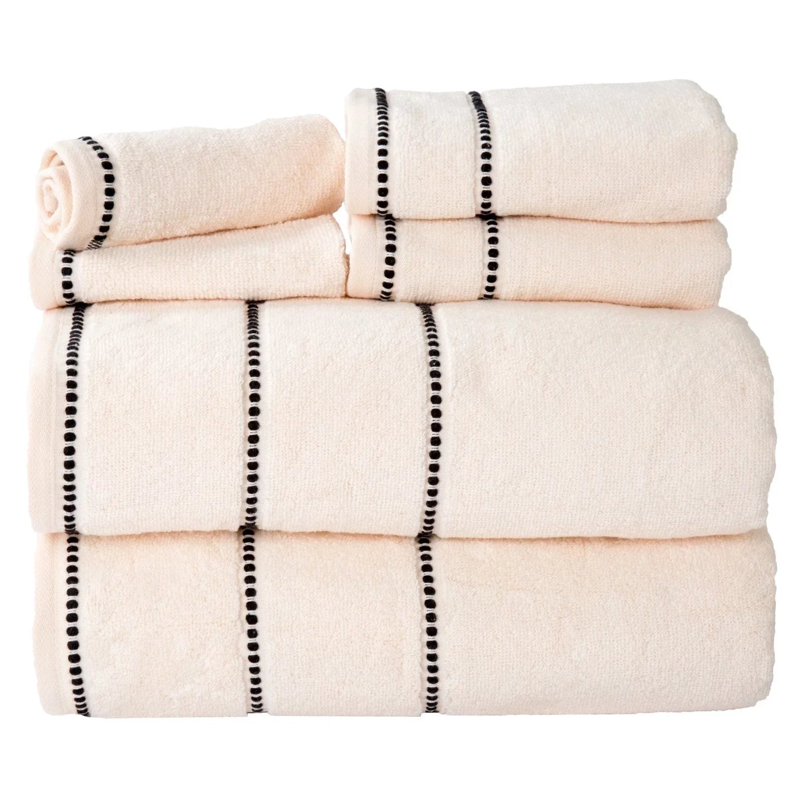 Set, Black Bone Quick Piece Trademark Dry Set- 6 & Zero Towel - Twist Luxury Cotton Global Soft &