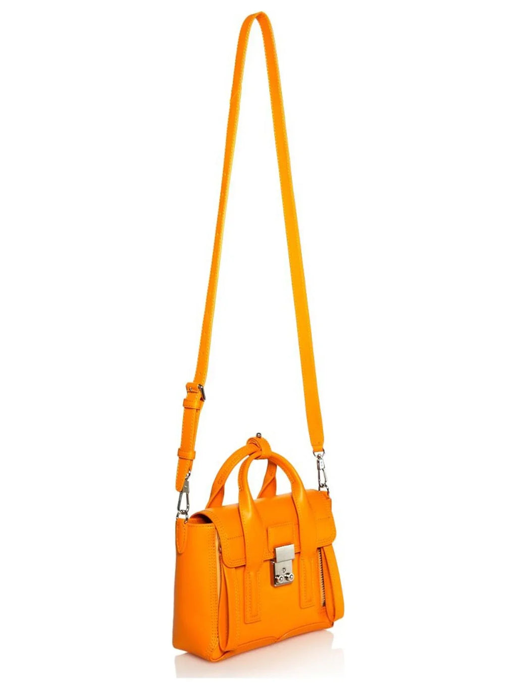 Zippered Strap Double LIM Adjustable Women's Band Orange Mini Crossbody 46 Pashli Satchel Handbag 3.1 Solid PHILLIP Flat