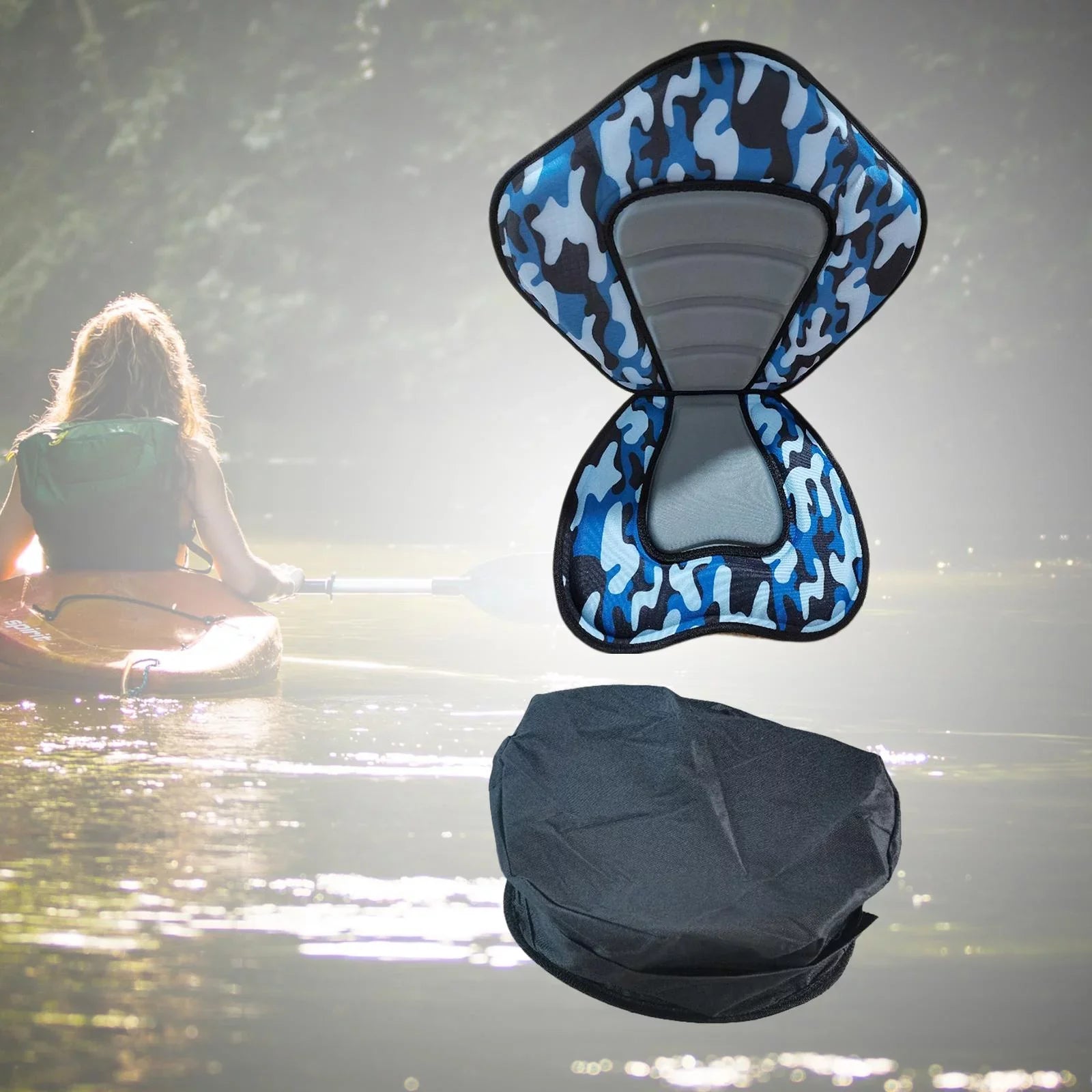 Canoes Sitting Seat Kayaks Pad Support Vessel Adjustable Back Strap Seat Stand Paddleboard Chair up Detachable Fishing Bleacher Seat for Kayak