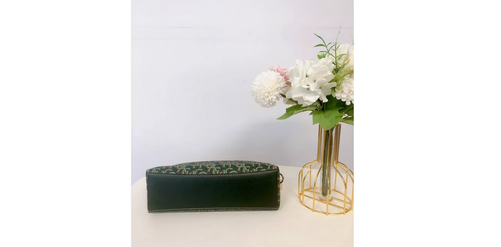 Madi Coach CF343 Green With Coach Crossbody Print Monogram