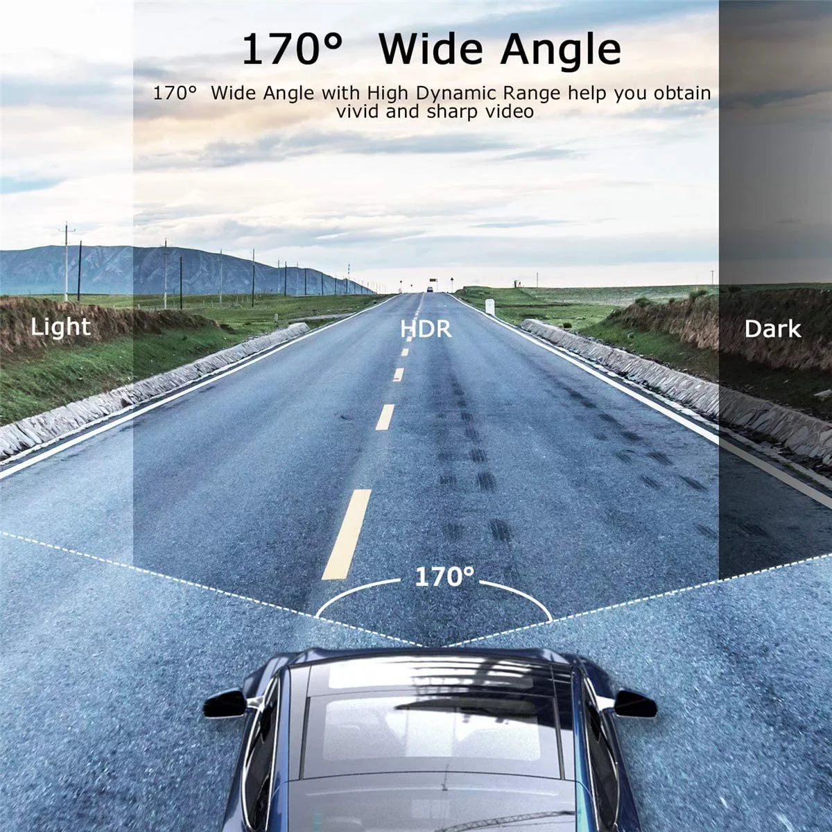 Dashboard G-Sensor Cars Camera Car 170 in for 1080P Cam with Display Angle Night Recorder Video Full Car 3.0" Dashcam Wide Camera Dash Vision