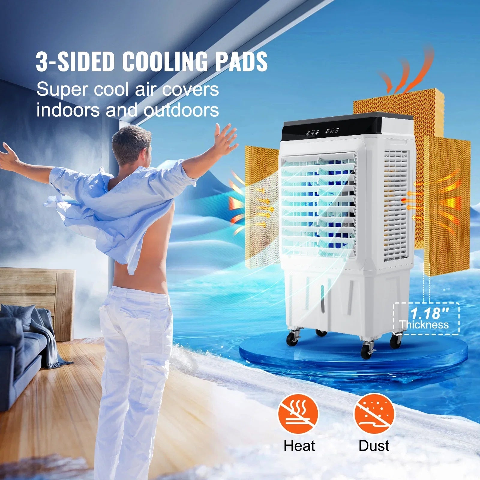 Humidifier Cooler Timer 7 Swamp Gal Evaporative 2100 3-in-1 Air Cooler 12h