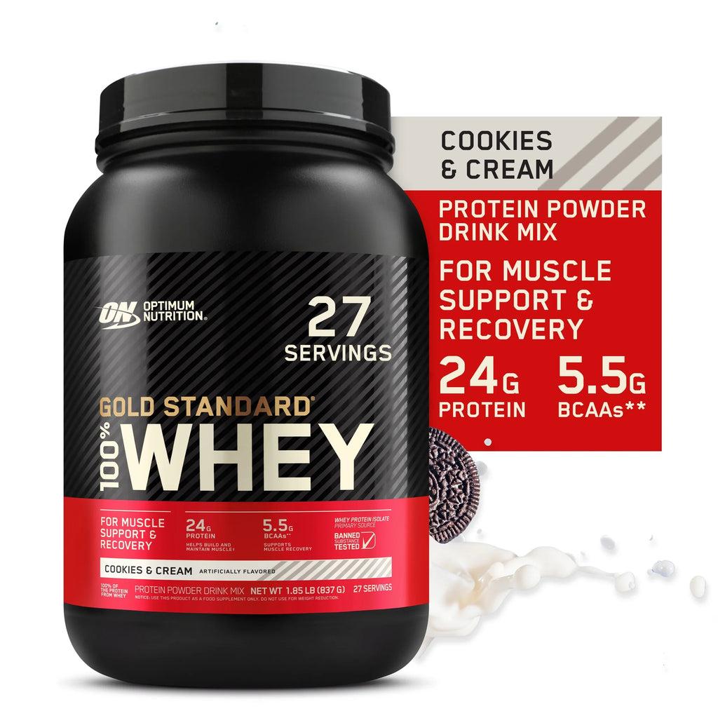 Powder, 24 100% g Optimum Whey Cream, 1.85 lb, Protein & Cookies Gold Protein, Standard Servings Nutrition, 27