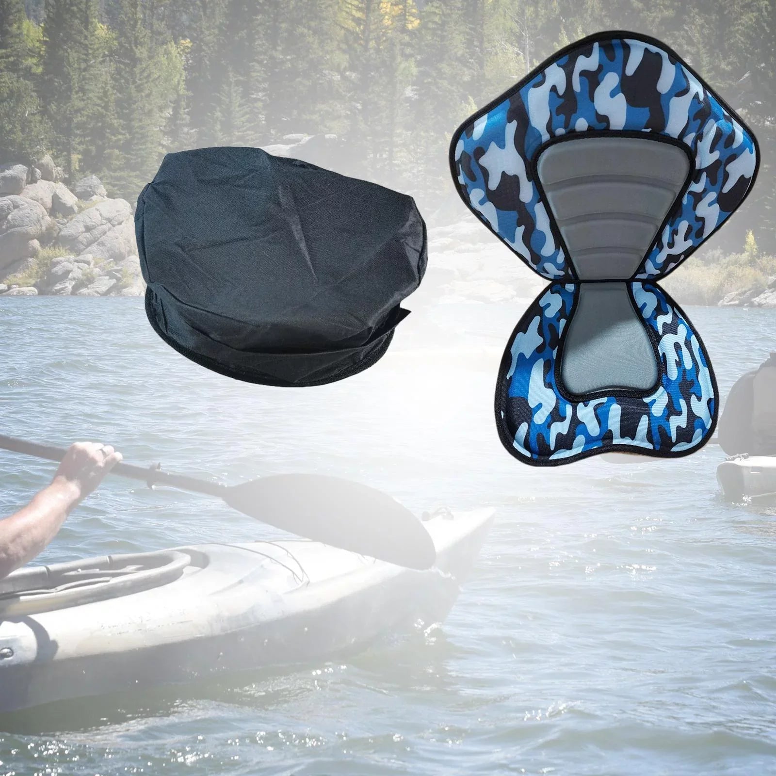 Canoes Sitting Seat Kayaks Pad Support Vessel Adjustable Back Strap Seat Stand Paddleboard Chair up Detachable Fishing Bleacher Seat for Kayak