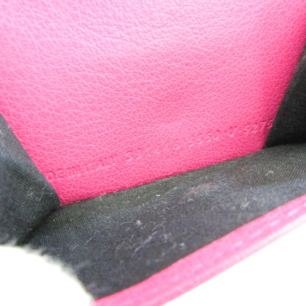Wallet Women's (Good) Balenciaga Pink Papier Pre-Owned Leather (tri-fold) Mini 391446