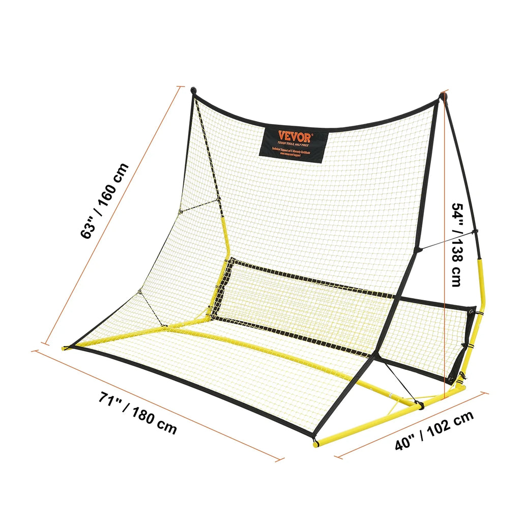 Bag Portable Portable 71"x40" Soccer 2--1 Net Soccer Trainer Rebounder