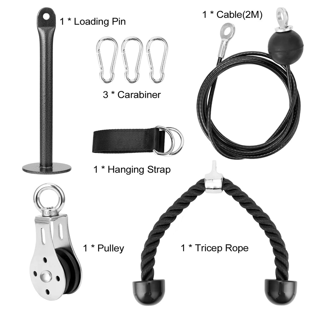 Loading System Pulley Pin Strength DIY Blaster Arm Lifting Cable Training Biceps Attachment Hand Triceps Fitness Equipment Machine