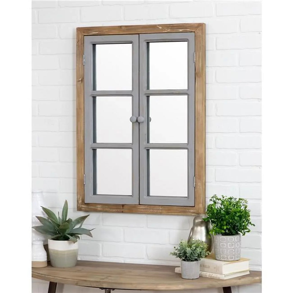 Brown Pane Wall Somerset Window Aspire Mirror,