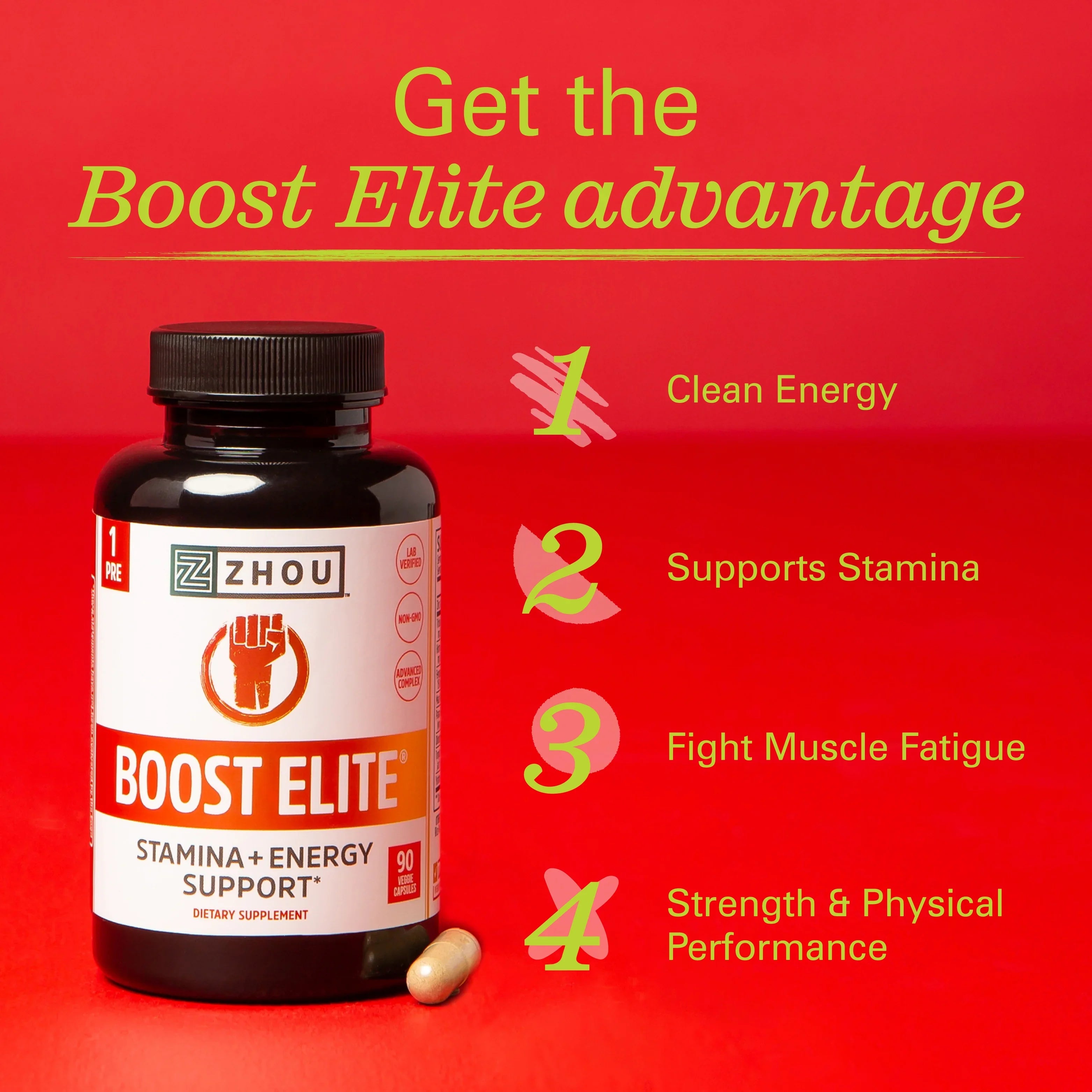 Booster | Caps Test 30 & Veggie Zhou 90 Increase Energy T-Levels to Servings, | Formulated