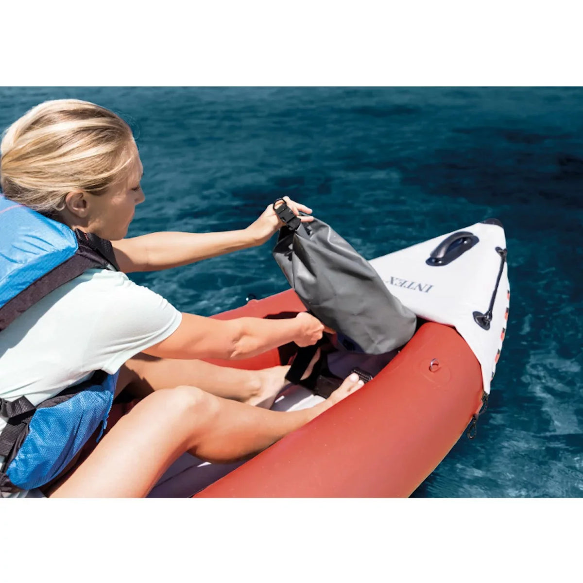 Red Pump, Pack) with (3 Oars Excursion 2 Pro Person Kayak Inflatable & Vinyl