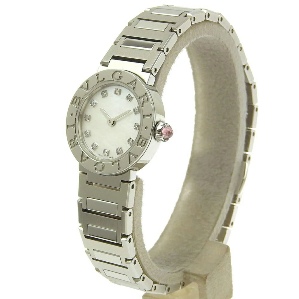 Diamond Pre-Owned 103095 Bulgari (Like Battery Shell of Dial Watch Pearl New) Mother 12P BB23S BVLGARI