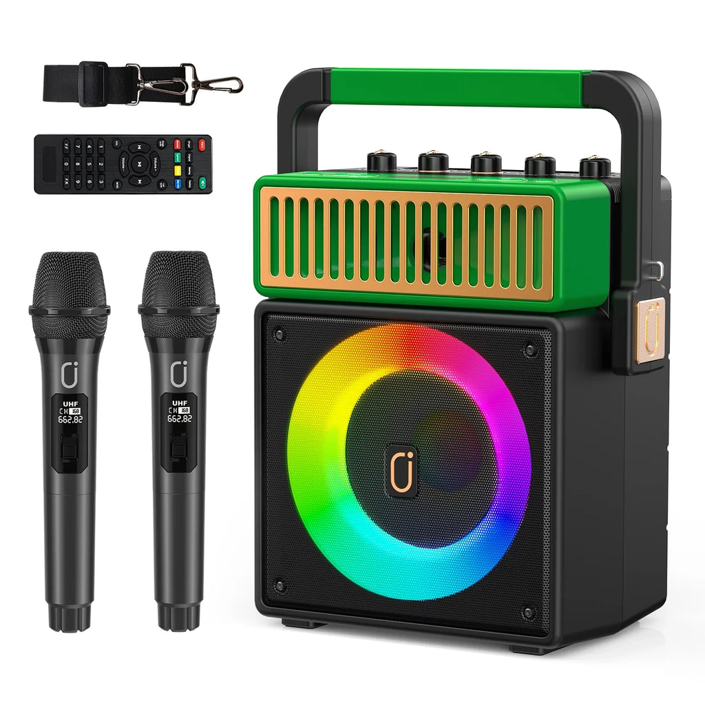 Home 2 for with Machine Machine JYX Adult Mic Karaoke Karaoke Light, Wireless Karaoke Karaoke Speaker (MS73) with Singing Bluetooth and System, Microphones, Machine