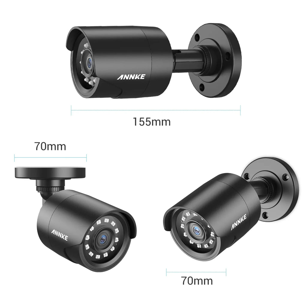 Camera 4 Security Outdoor Home Moistureproof, Pack Indoor, Surveillance 1920TVL, 1080P Vision, Night/Day Camera Bullet IP66