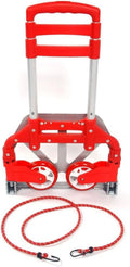 Push for Office,Travel (75kg) Luggage Use Trolley (Red) Auto, Cart Hand lbs Aluminium and Home, Folding Truck,Hand 165.35 Collapsible Portable Dolly