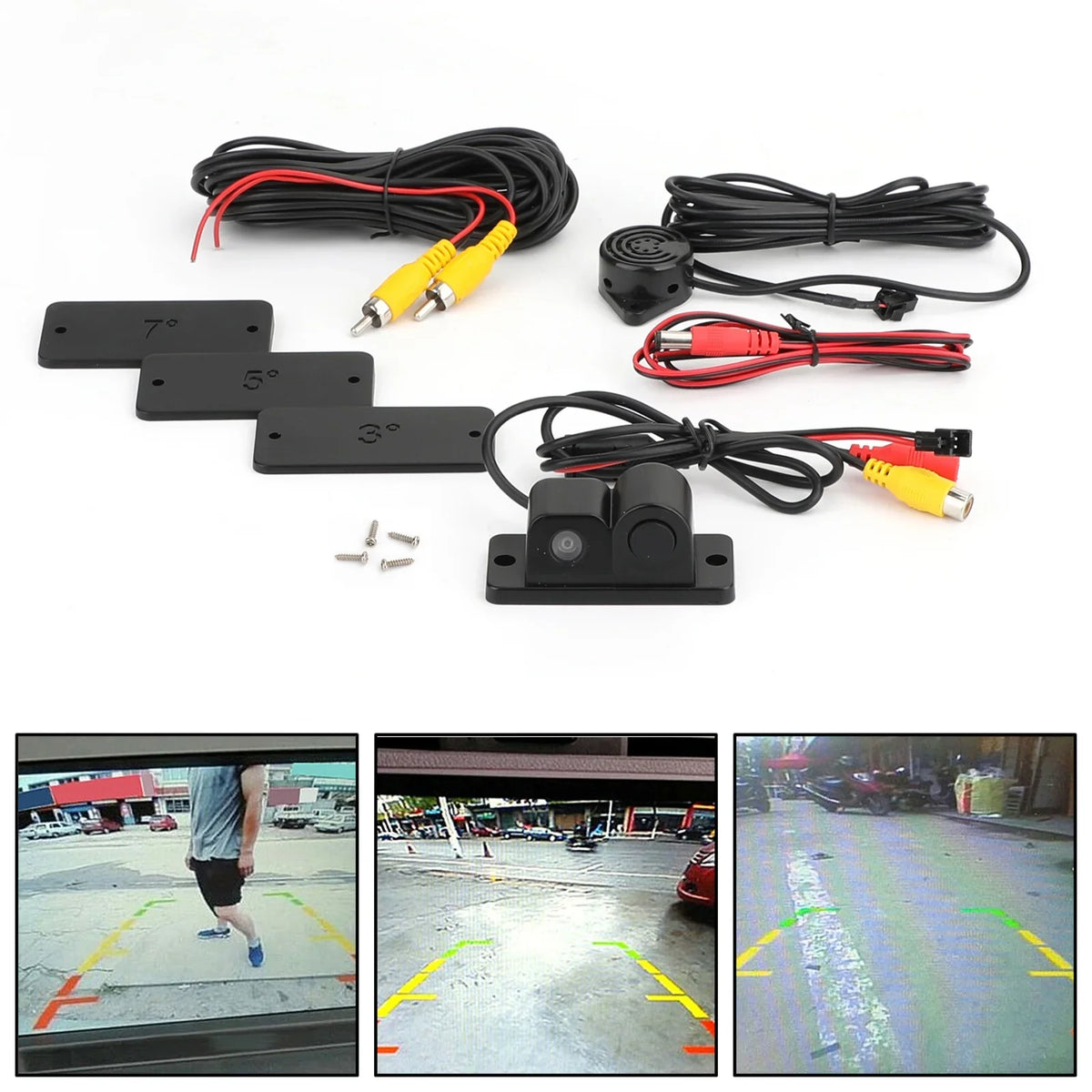 Camera Car Sound System Car + Kit Radar 3 Alarm + Sensor Rear in Park 1 View