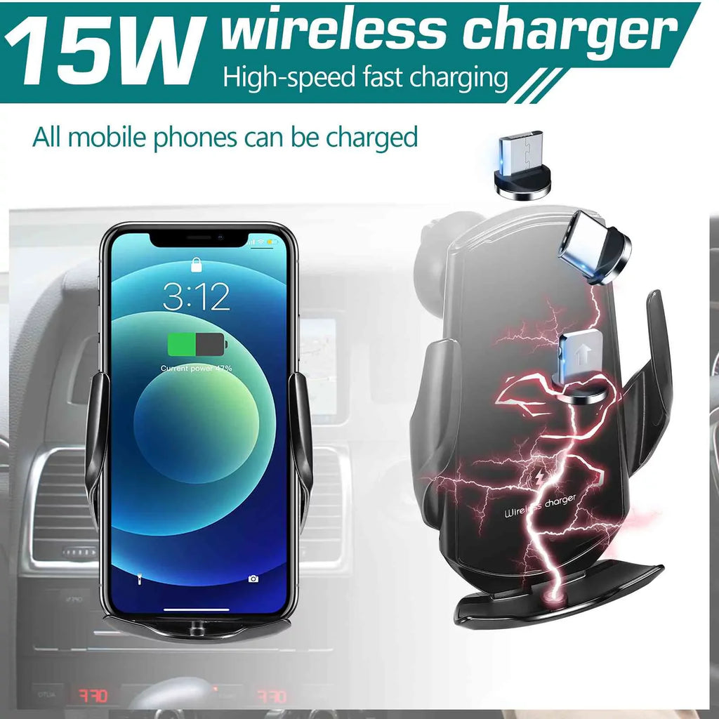 Phone for Charger: the Nokia Lumia Fast 15W Mount Auto-Clamping - Holder Wireless Go Car Optimal on 920 Charging