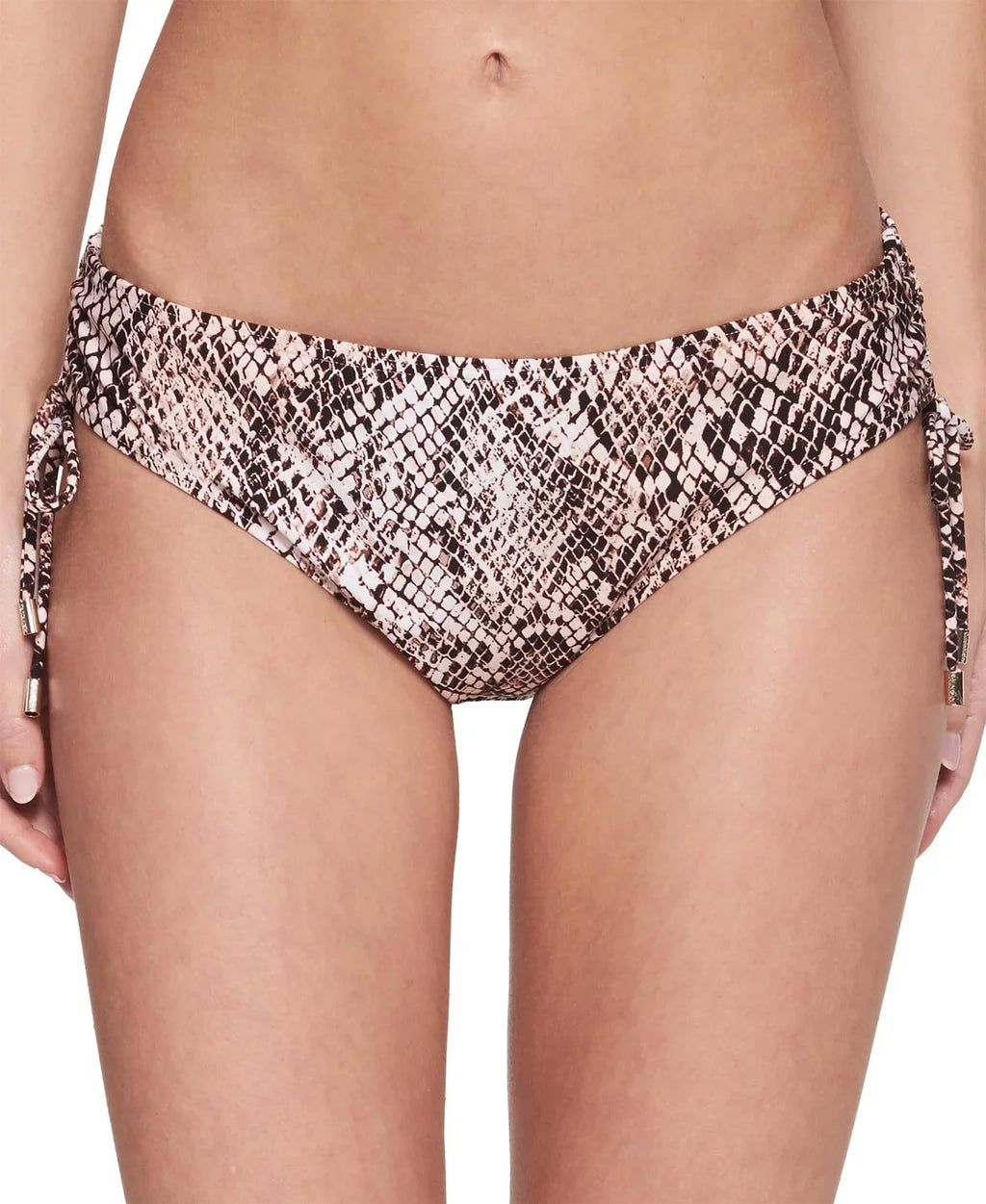 Side-Tie Womens X-Large Brand Printed Chameleon Bottom, Nectar, Famous Bikini